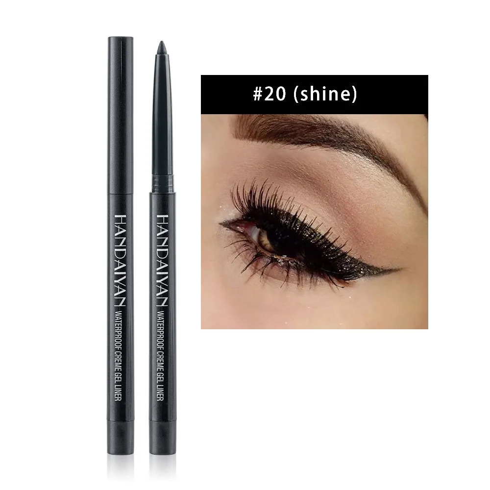 20 Colors Matte Eyeliner Gel Pencil Shine Purple Black Easy To Wear Colorful White Blue Eye Liner Pen Cream Makeup Cosmetics 241209