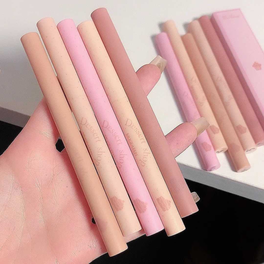 Matte Lip Liner Pen Long Lasting Contour Lipstick Non-stick Waterproof Smooth Velvet Lipliner Pencil Nude Pink Lip Tint MakeupXJ241209