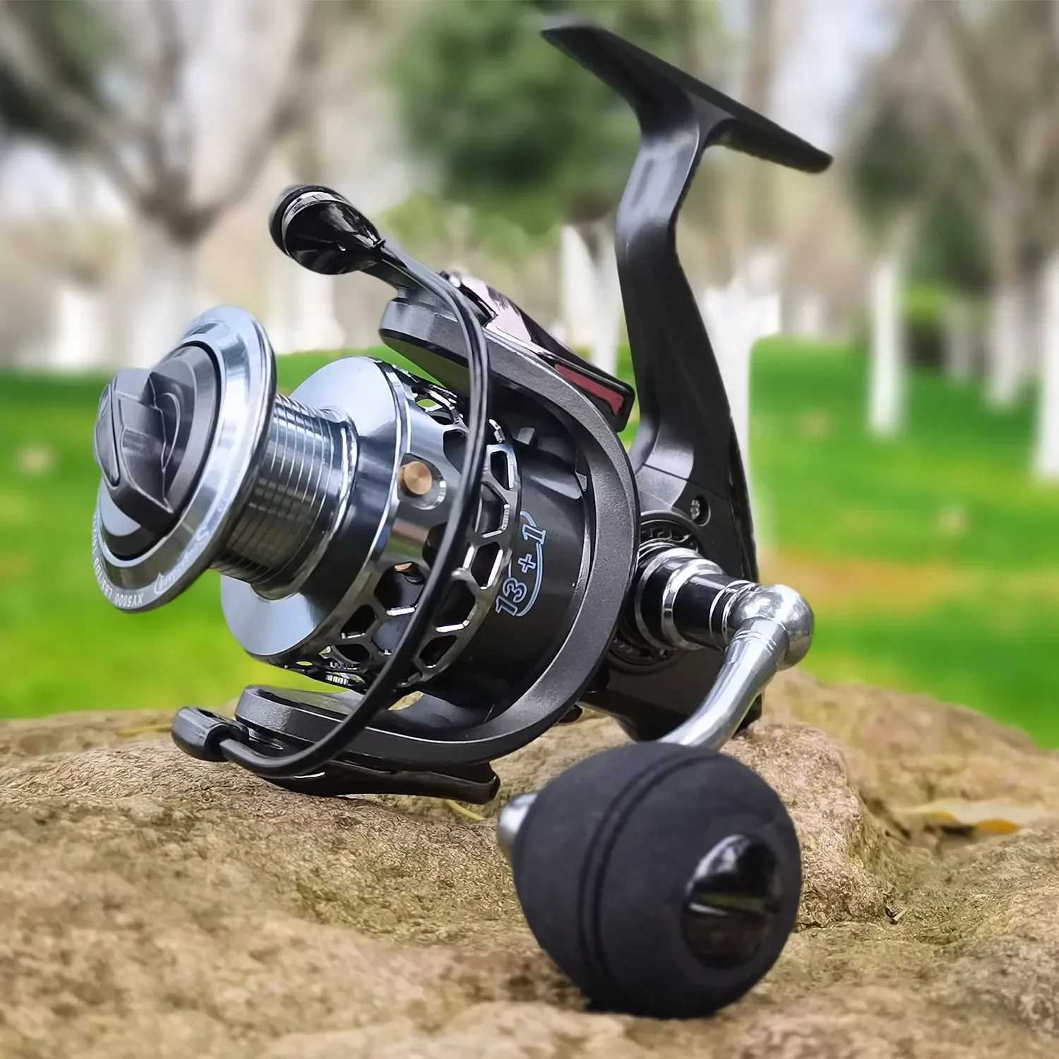 Sougayilang 13+1BB Spinning Fishing Reel High Speed Gear Ratio Aluminum Spool Light Weight Ultra Smooth Reel with Free SpoolXJ241209