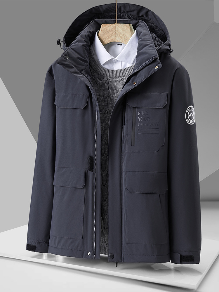 M6172 Men's winter 2024 new style plush and thick down cotton jacket