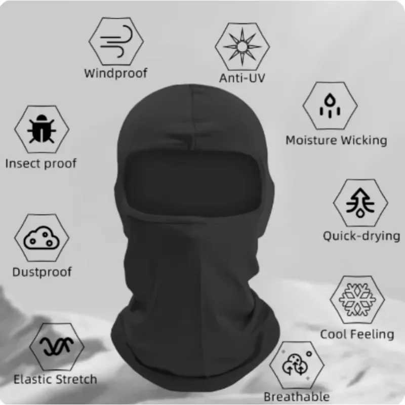 3pcsSummer Cycling Cap Balaclava Breathable Anti-UV Men Full Face Mask Bicycle Motorcycle Helmet Running Cooling Sport Gear BandanaXJ241209