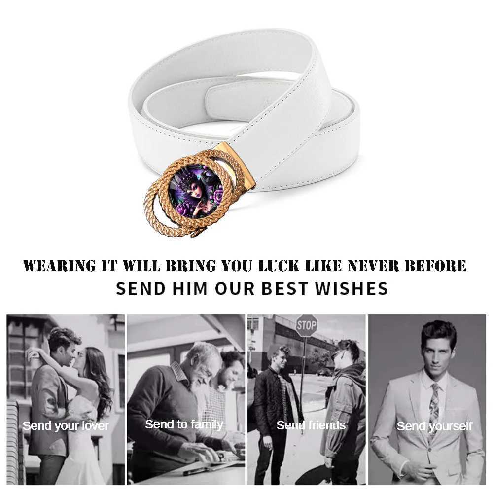 Gentle and authentic ratchet belt buckle - a unique personal belt accessory the perfect warm gift X2412091