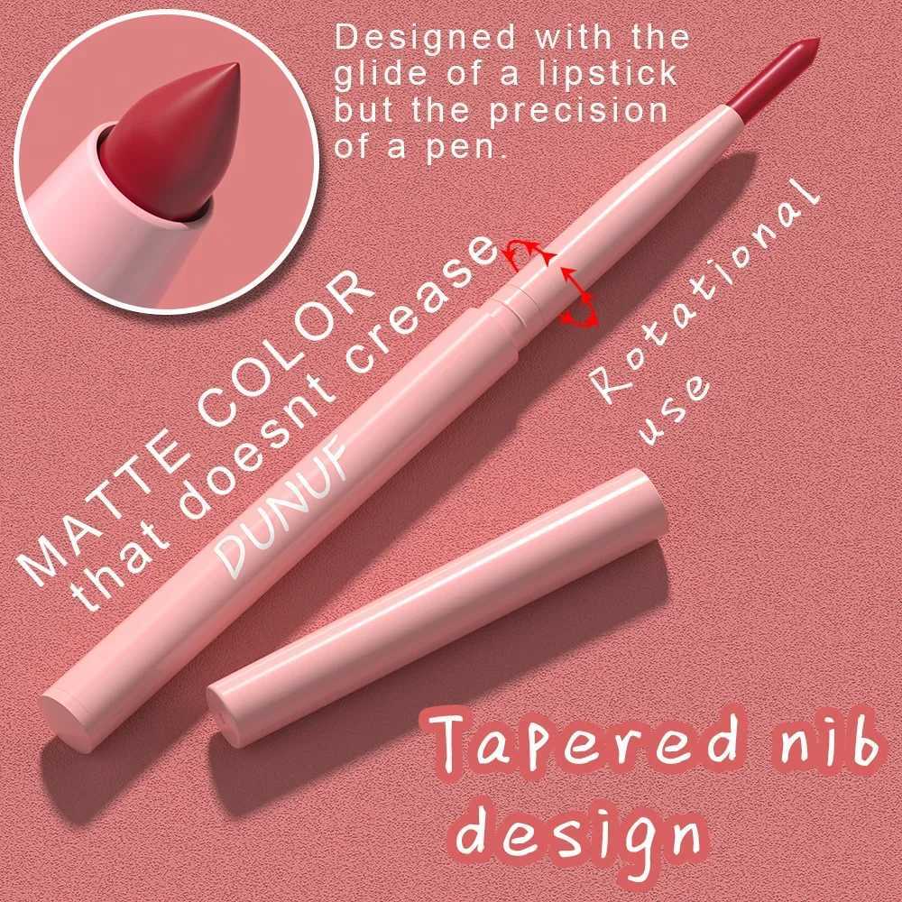 DUNUF New 6 Color Lipstick Lip Liner Set Velvet Matte Lip Pencil Waterproof Natural Outline Lip Contour Line Makeup Lipliner PenXJ241209