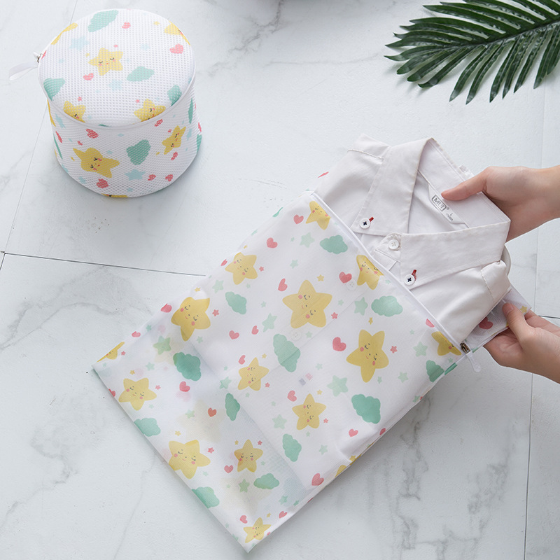 Heat transfer printing full page printing laundry bag washing machine special anti deformation fine mesh bag mesh bag underwear care bag customization