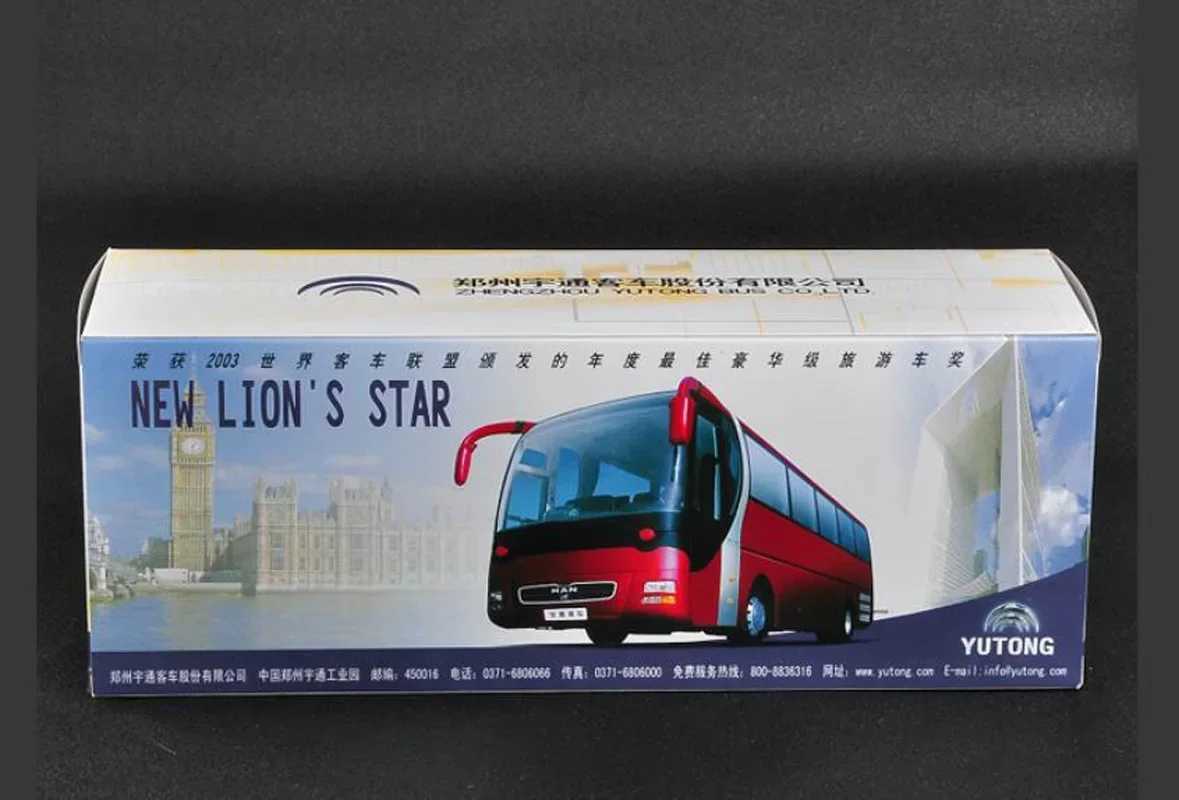 Free shipping 1 42 Suitable for YuTong Bus ZK6120R41 Die cast Car Model Toy Boys and Girls Gift Series Red/White Metal Plastic