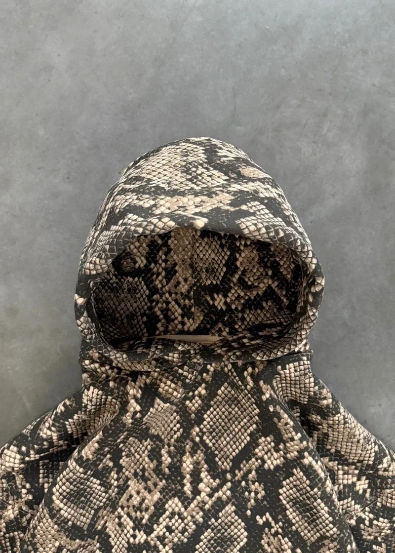 Streetwear Python Graphic Pullover Hoodie Harajuku Gothic Oversized Sweatshirt Y2K Mens Womens Retro Autumn Winter Clothing 241209