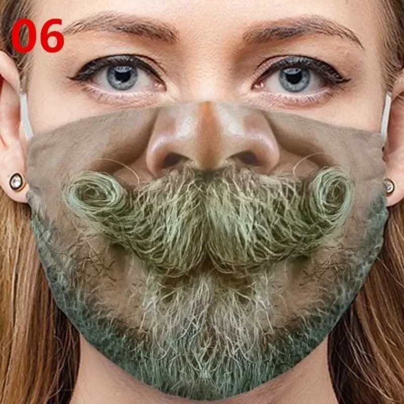3pcsHalloween Funny Men Women Face Mask Adults Funny Pattern Cotton Mouth Masks Outdoor Masque Lavable Mask Face Halloween CosplayXJ241209