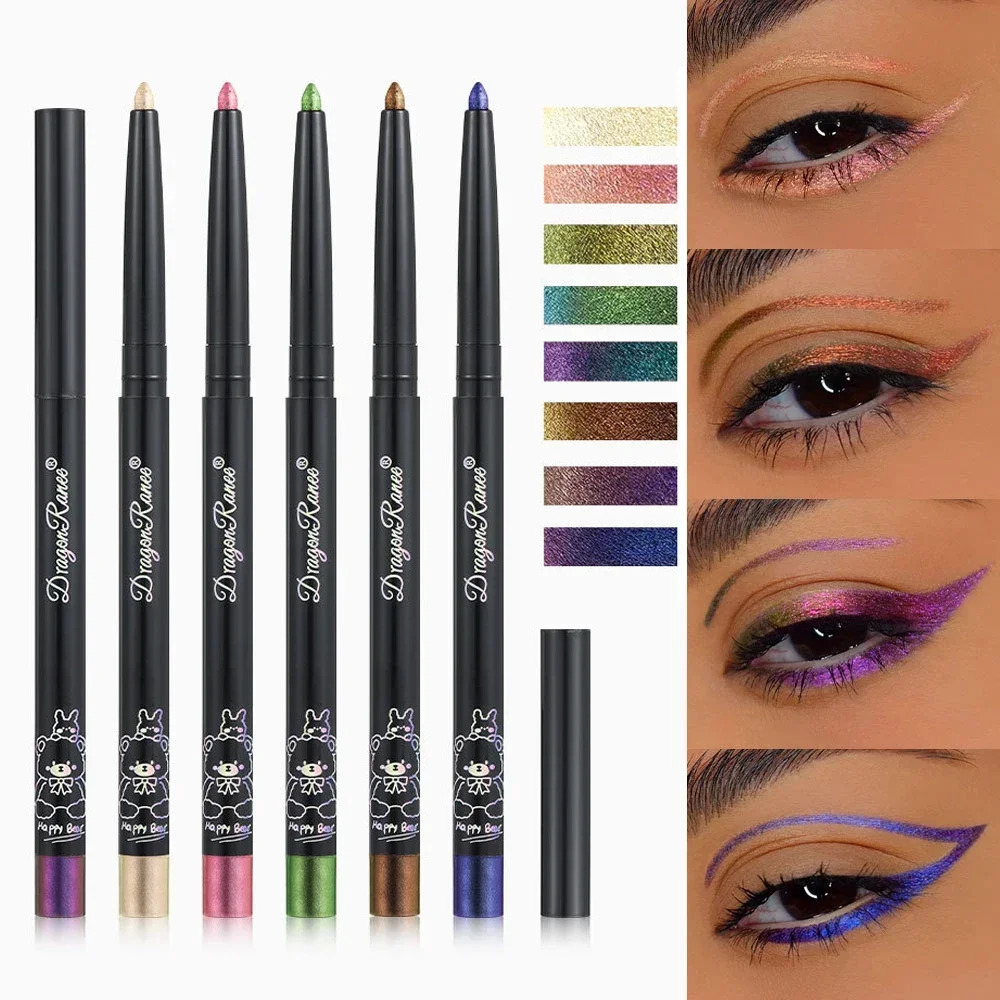 Chameleon Eyeliner Gel Pen Waterproof Chameleon Eyeshadow Pencil Long Wear MultiChrome Eyeliner Glitter Highlights Eye Makeup 241209