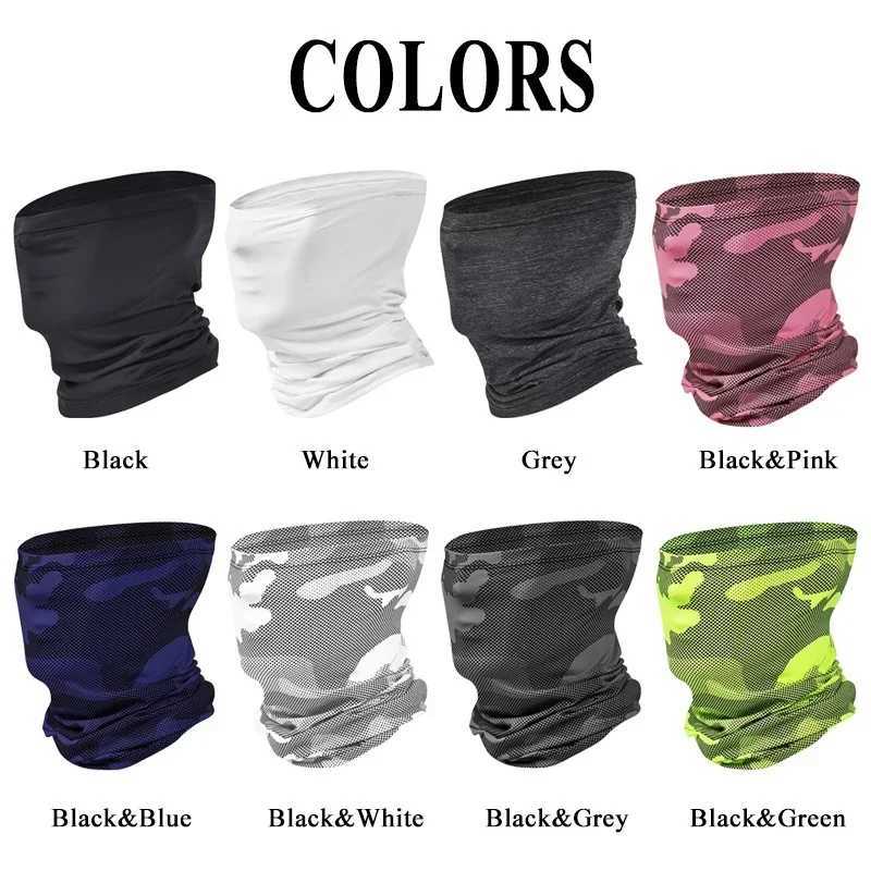 3pcsCamouflage Bandana UV400 Ice Silk Half Face Mask Cycling MotorcycleFishing Magic Scarf Outdoor Sports Face Cover HeadbandXJ241209