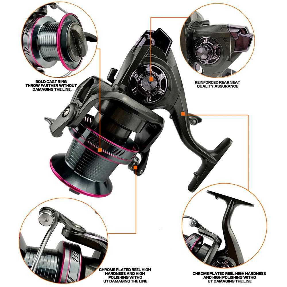 GHOTDA Spinning Reel Deep Metal Spool 12000 10000 9000 Series Fishing Reel Saltwater Max Drag Power 20-30kgXJ241209