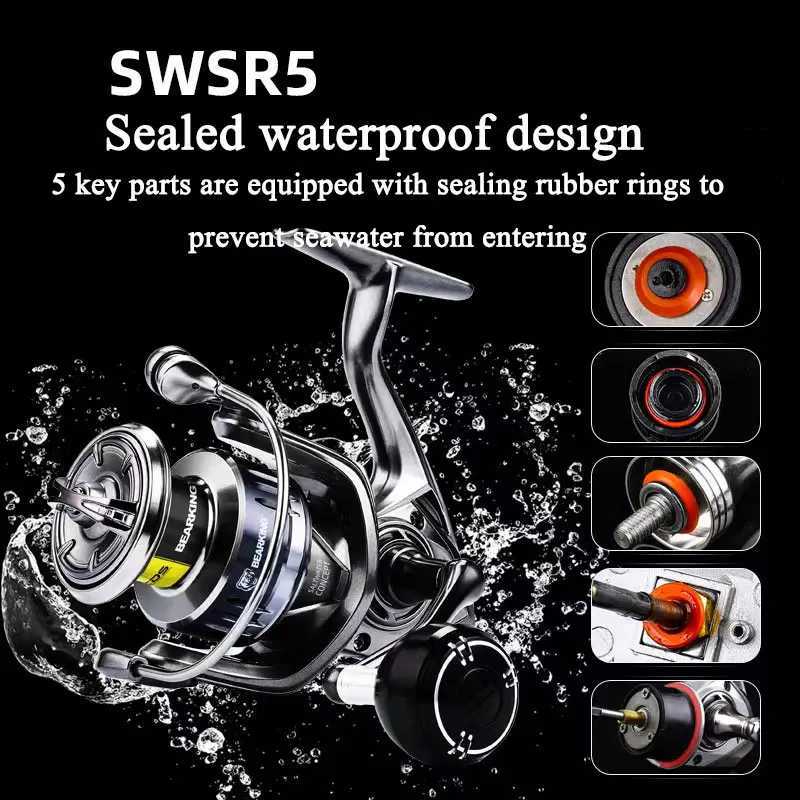 Spinning Fishing Reel 2000/3000/4000/5000/6000 High Drags Saltwater Stainss Metal Coils Series ft/Right Hand Spinning WheelXJ241209