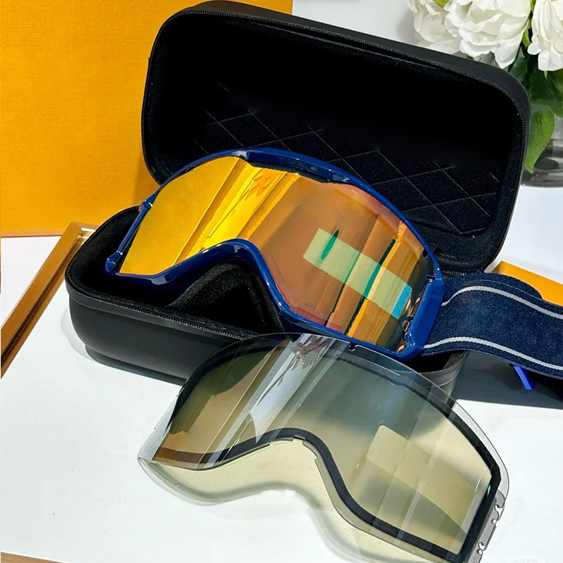 Top Designer Sunglasses Womans Mens Winter Warm Outdoor Sports Ski Goggles Skiing Fashion Mirror Lens Sun Glasses UV400 Protect eyes