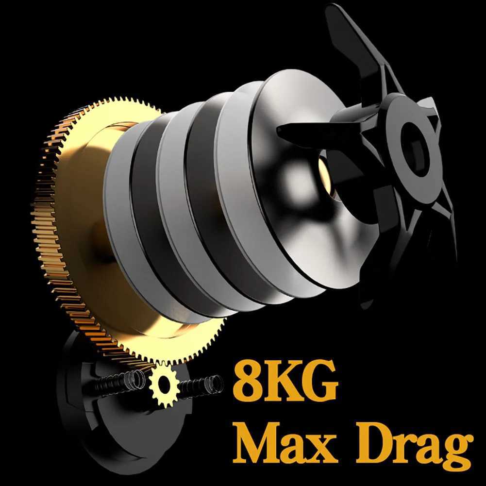Hot Fishing Reel 12 Speed Brake 7.2 1 High Speed 8KG Max Drag Baitcasting Reel Fishing Tack Accories Drop shipXJ241209
