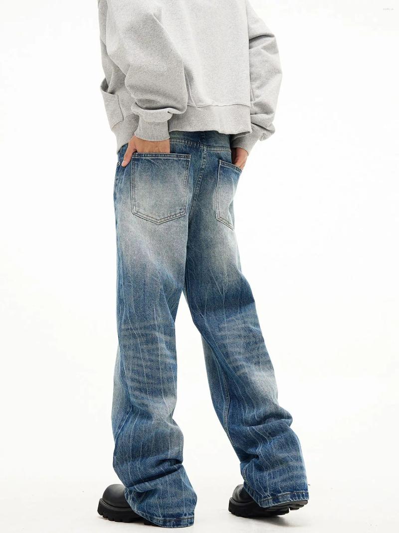 2025 S Fashion Designer Men S Jeans Men Straight Trousers Denim Flare Pants Long Pant Loose Casual Regular Splice Button Pocket High Waist Simple Autu