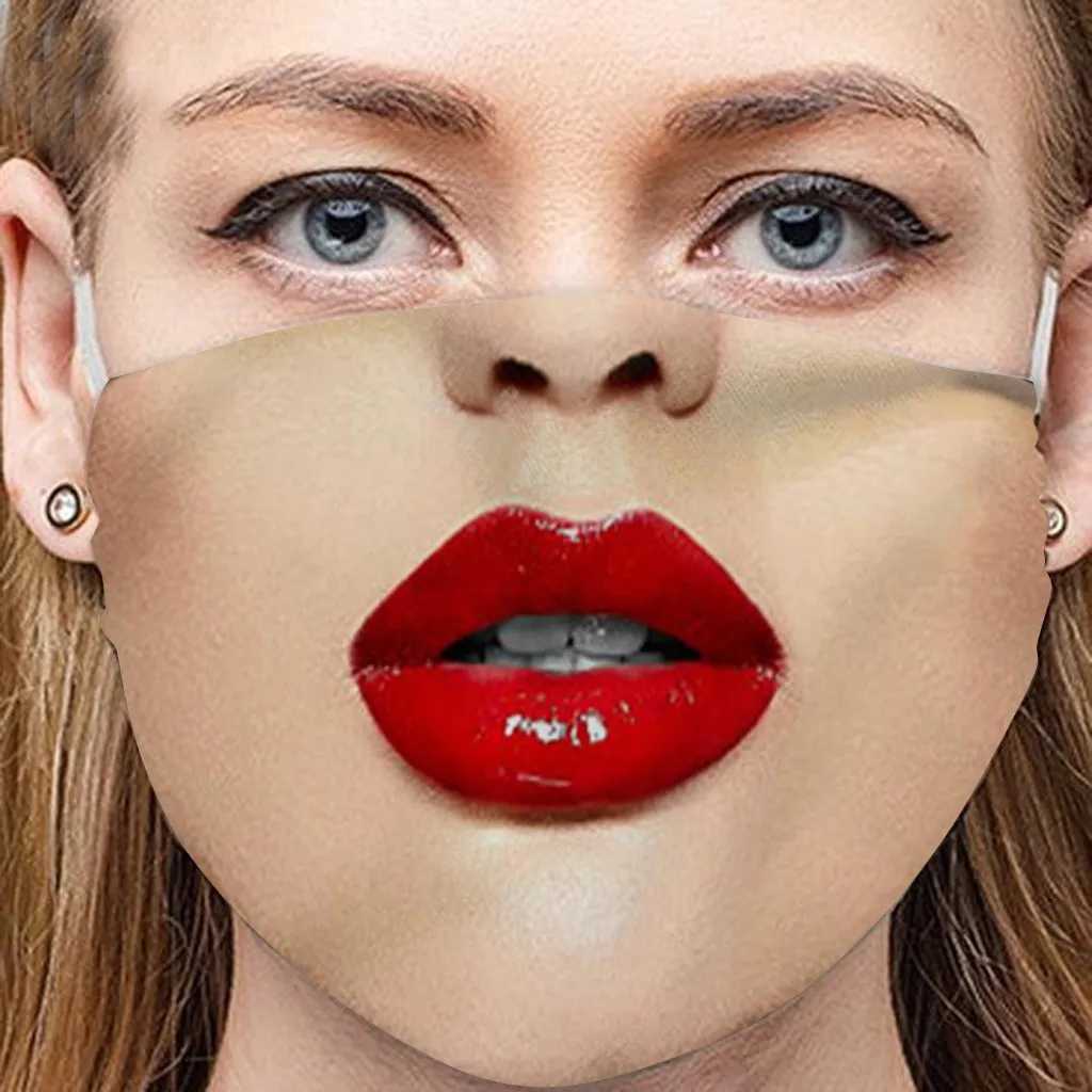 3pcsNEW Adult Men Women Face Mask Funny Pattern Cotton Mouth Masks Outdoor Masque Lavable Mask for Face Halloween CosplayXJ241209