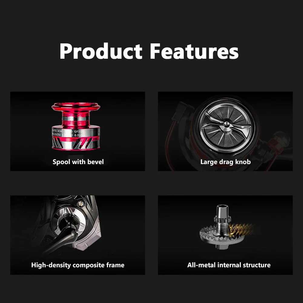 2000-7000 Spinning Reel Light Weight Ultra Smooth Powerful Fishing Reel Metal Spool Carp Fishing Reel Fishing TackXJ241209