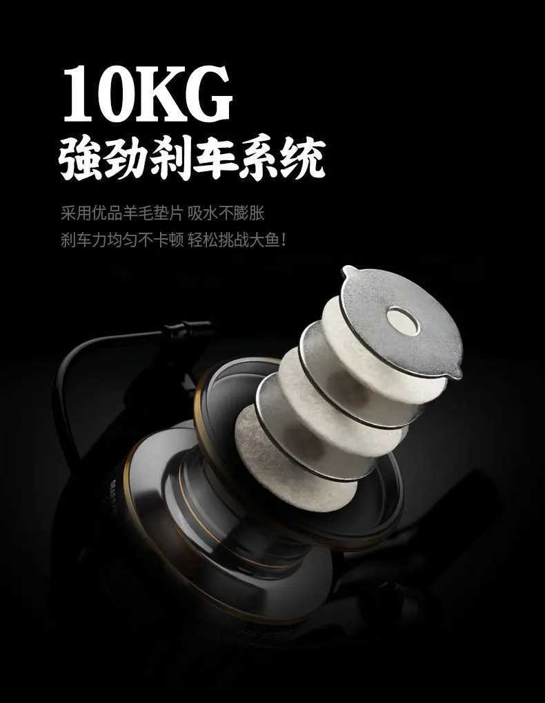 Spinning Fishing Reel 3000/4000/6000/8000/10000 High Drags Saltwater Stainss Metal Coils Series ft/Right Hand Spinning WheelXJ241209