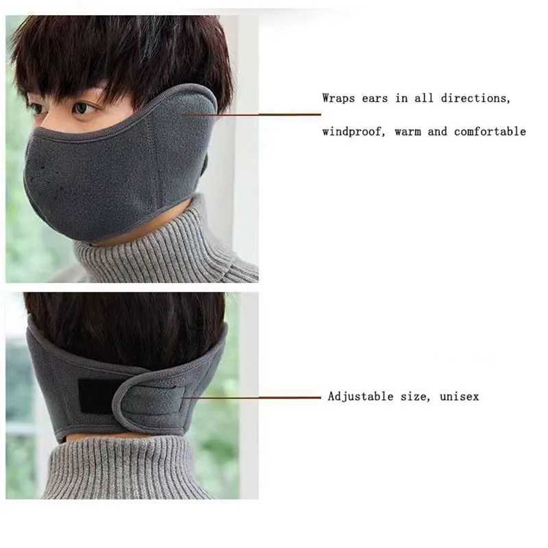 3pcsCycling Face Cover Thermal Face Mask Ear Cover Breathable Winter Cold Weather Outdoor Skiing Riding Sports Accessories Men WomenXJ241209