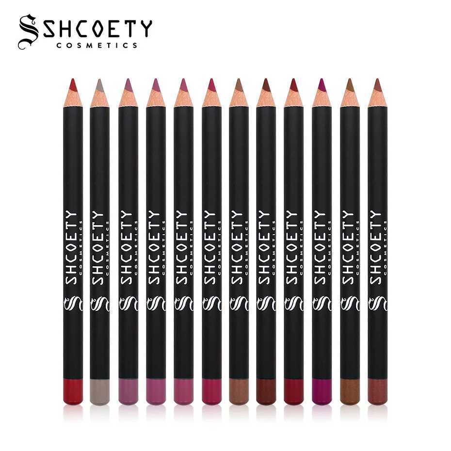 SHCOETY12 Colors Matte Velvet Lipstick Lip Liner Set Nude Long-lasting Waterproof Non-smudge Colorful Makeup Wholesale CosmeticsXJ241209