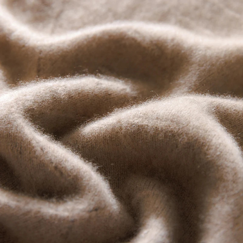 ATTYYWS 100% Merino Wool Mens Zipper O-neck Sweater Casual Knitted Solid Color Autumn/Winter Mens Wool Sweater 241205