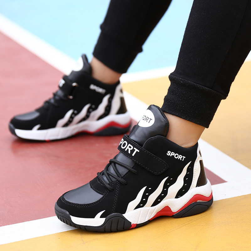 Kids Shoes Sport Boys Basketball Shoes High Top Tennis Children's Sneakers Cutefeet Leather Running Sneakers for Girls Large Youth Size 30 - 41