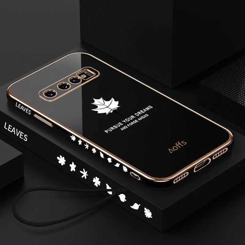 S 10 20fe Luxury Maple Leaf Tether Box for Galaxy S10 Plus S20 Ultra Fe S21 S22 Flat Silicone Cover S10plus Note10 M241209