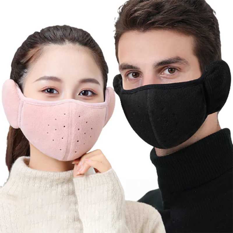 3pcsThermal Half Face Cover Winter Skiing Cycling Sport Mask Earmuff Men Women Hunting Skateboard Reusable Ear Protection MasksXJ241209