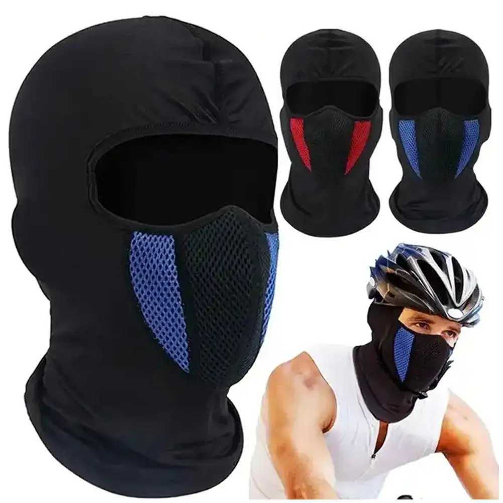 3pcsBreathable Motorcycle Balaclava Full Face Mask Hat Cycling Sports Dustproof Windproof Scarf Headgear Men Women Neck Face TubesXJ241209