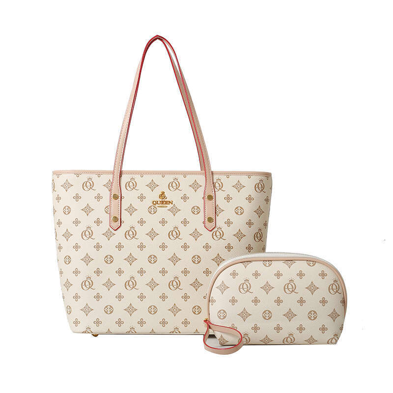 High end, light luxury, large women's fashionable and classic letter printed tote bag, designed with contrasting colors, shoulder bag