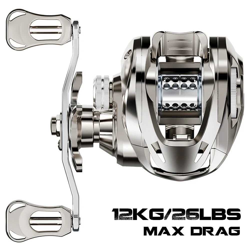 6.3 1 Gear Ratio Anti Seawater Corrosion Baitcasting Fishing Reel 12Kg/26Lb Max Drag Casting Reel with Metal SpoolXJ241209