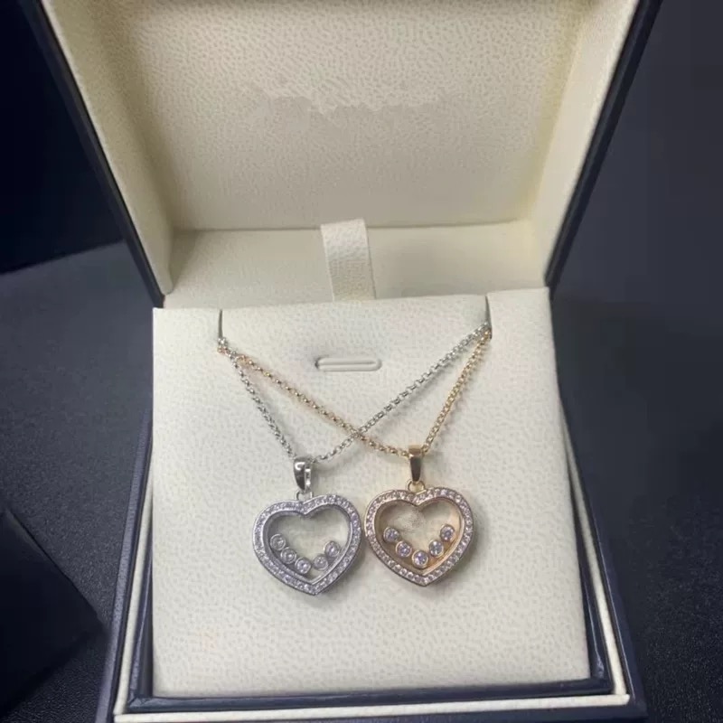 Brand Love Necklaces Heart shape Designer Gold Necklace Valentine Day Mothers' day Lover Birthday Gift Move Diamonds Pendant Necklace