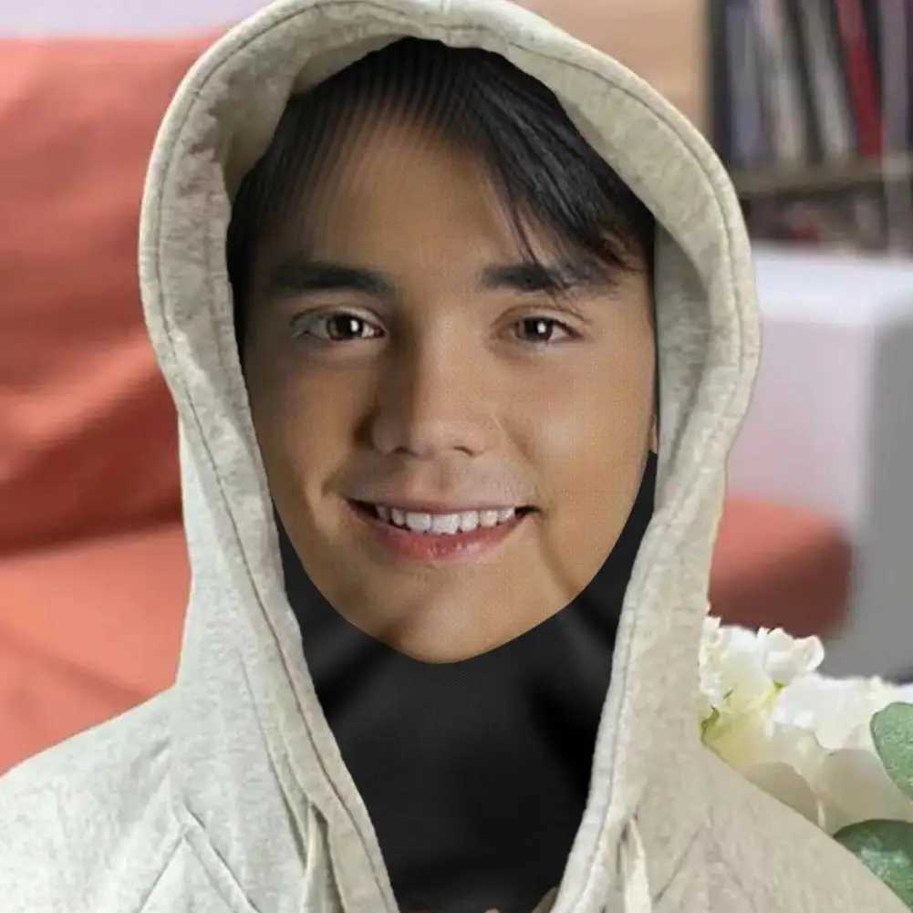 3pcsInteresting 3D Printed Seamless Character Mask Hat Cosplay Facial Mask Party Cosplay Props Halloween Mask Sunscreen PreventionXJ241209