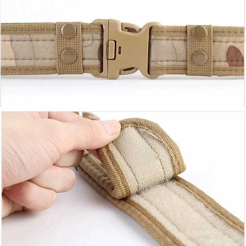 Quick release tactical belt new military Cbat belt fashionable mens canvas belt mens outdoor hunting camouflage 130cm X241209