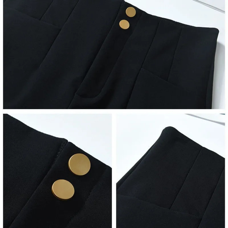 Plus Velvet Thick Shorts Womens Korean Style Full Match Sexy Kpop High Waist Autumn Club Streetwear Fashion Solid Button 241206