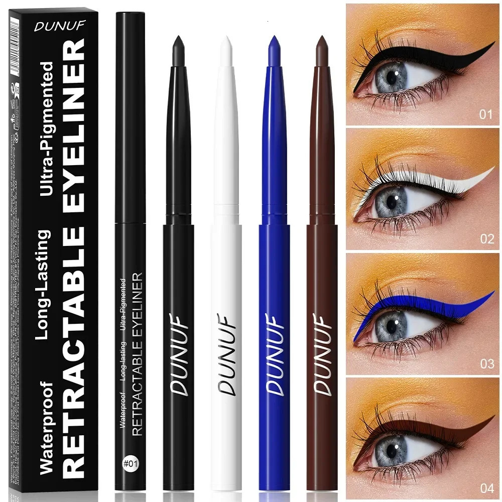 Soft Gel Blue White Eyeliner Pencil Under Eye Highly Pigmented Matte Black Waterproof Eyes Contour Makeup Eyeliner Waterproof 241209