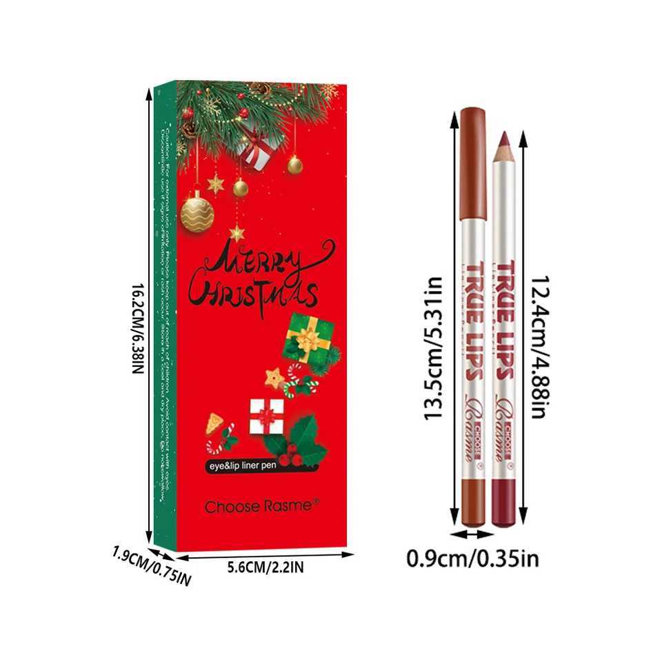 12 pcs of lip liner 12 colors waterproof sweat resistant and not easy to fade color non-stick cup mouth red pen Christmas giftXJ241209