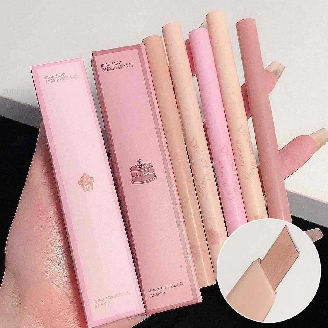 Matte Lip Liner Pen Long Lasting Contour Lipstick Non-stick Waterproof Smooth Velvet Lipliner Pencil Nude Pink Lip Tint MakeupXJ241209