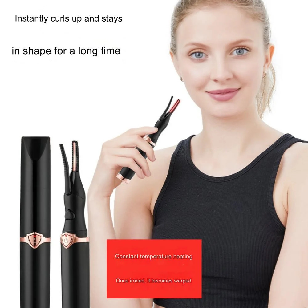 Electric Heated Eyelash Curler USB Rechargeable Eyelashes Curler Long Lasting Hold Women Makeup Beauty Tools 241209