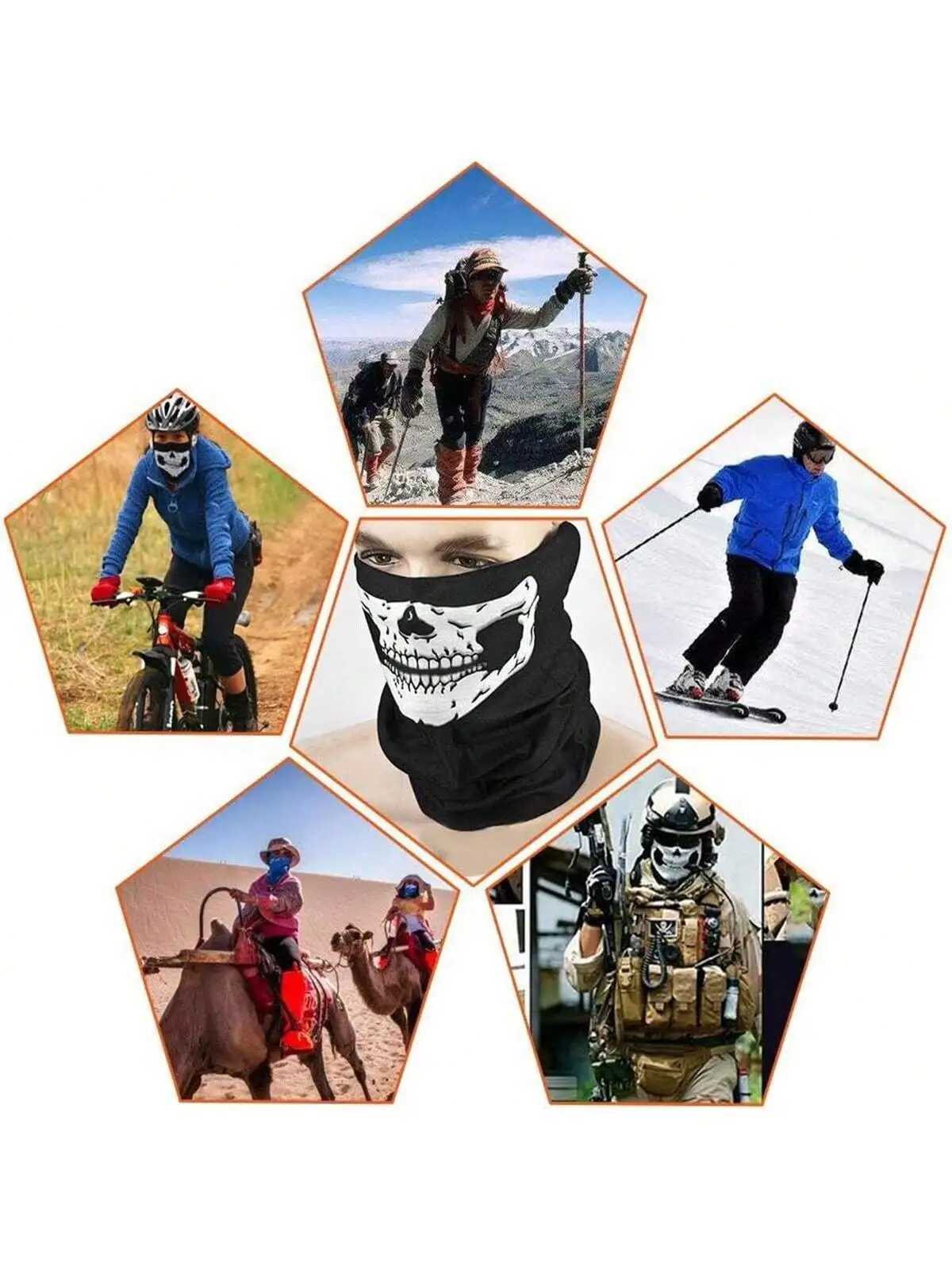 3pcs1PC Breathable Mask Skull Mask Seamless Balaclava Hat Headwear ScarfXJ241209