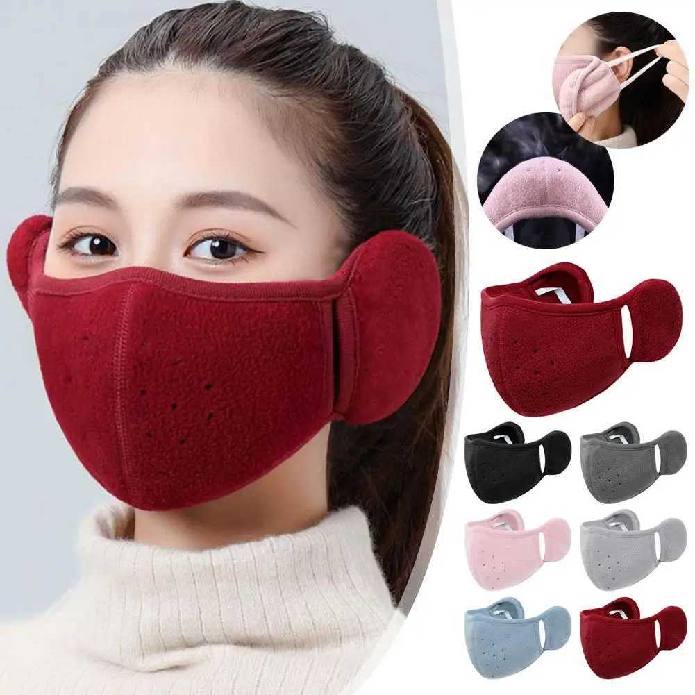 3pcsWinter Warm Face Mask With Earmuffs Motorcycle Cycling Ski Mask Women Men Hiking Riding Masks Sports Thermal Headwear WindproofXJ241209