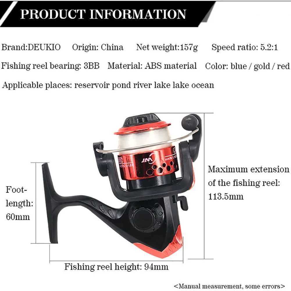 Folding Spinning Fishing Reel with 100m Fishing Line 5.1 1 Gear Ratio Distance Throwing Portab Ultralight Fishing Reel WheelXJ241209
