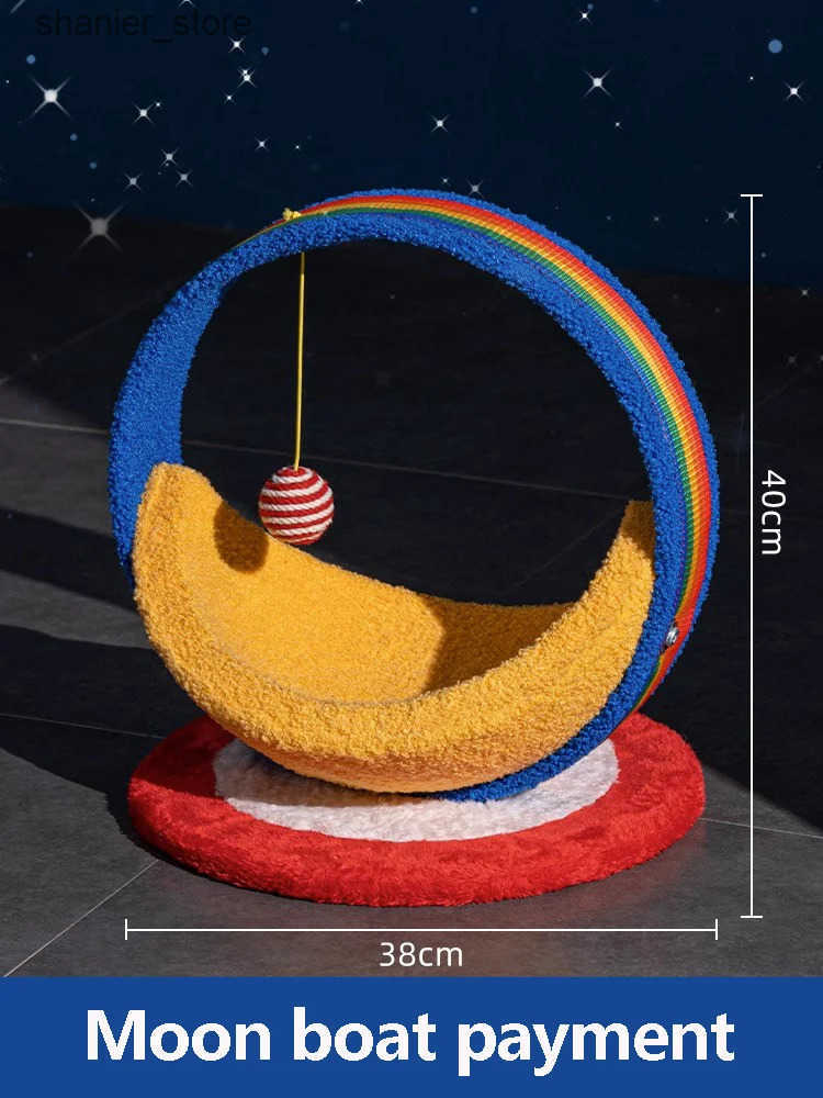 Cat Floor-to-Ceiling Cat climbing frame cat scratch board integrated wear-resistant cat frame vertical sword pole scratch column starry sky toy cat Sp