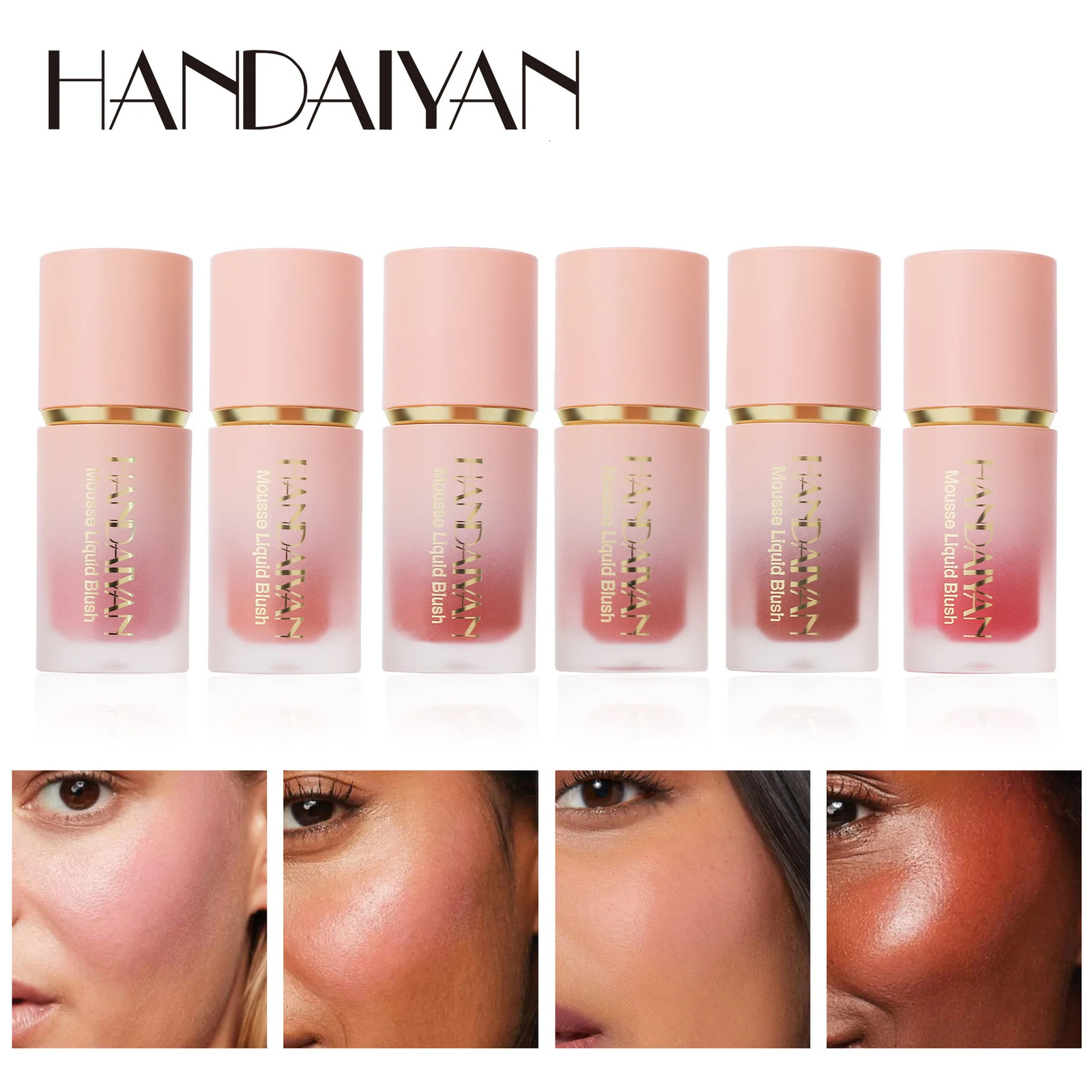 HANDAIYAN 6 Colors Liquid Matte Blush Highlighter Contouring Stick Special Contouring Multi-functional Makeup Cosmetic Blusher 241209