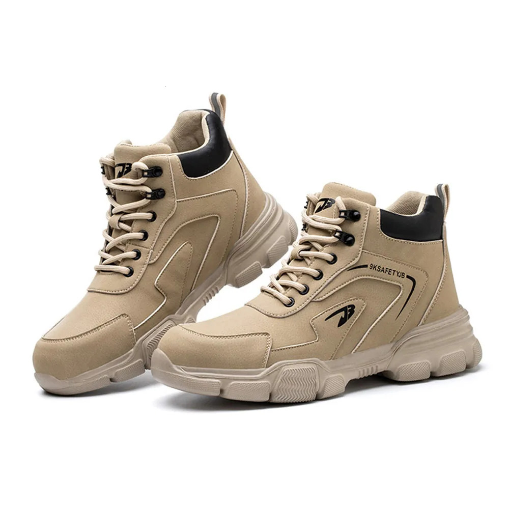 Work safety shoes mens safety boots shock resistant work shoes sports shoes steel toe caps mens work boots 241206
