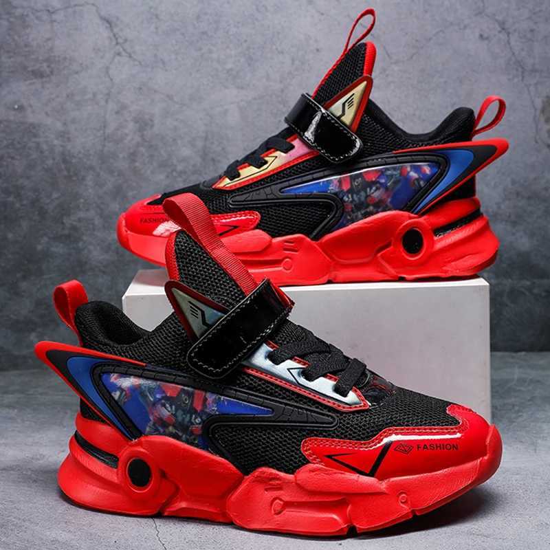 Childrens sports shoes lightweight mesh breathable running outdoor sports shoes suitable for childrens flat and comfortable walking tennis shoes X2412