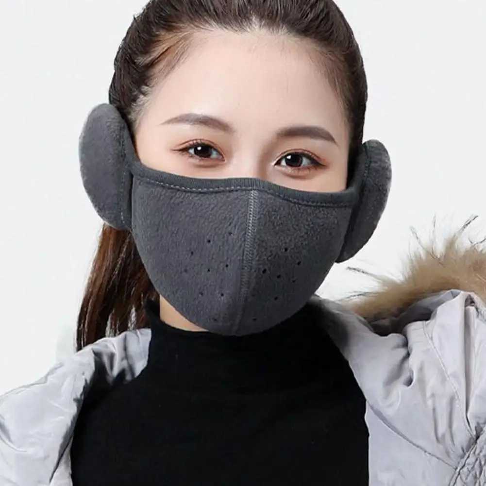 3pcsWinter Warm Face Mask With Earmuffs Motorcycle Cycling Ski Mask Women Men Hiking Riding Masks Sports Thermal Headwear WindproofXJ241209