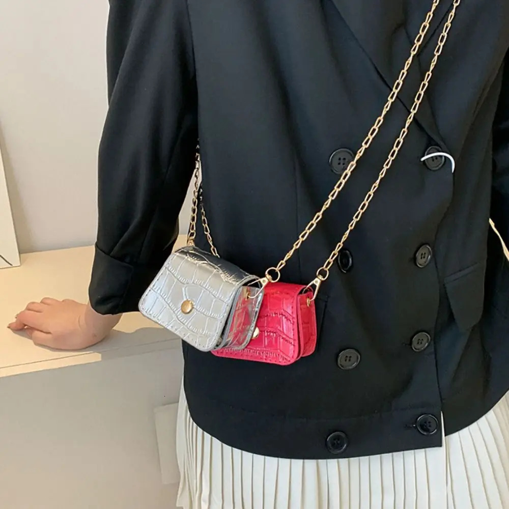 PU Crossbody Bags Cute Mini Versatile Shoulder Bag Chain Simplicity Handbag Women 241203