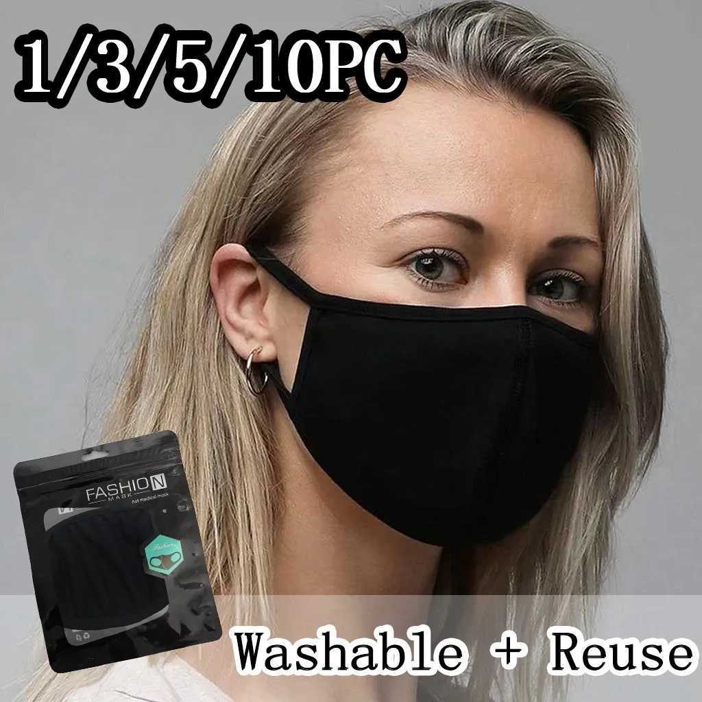 3pcs1pc Reusable Washable Cotton Mouth Face Masks Mouth Cover Mouth Muffle Face Shield Breathable Protective Mascarillas FacialesXJ241209