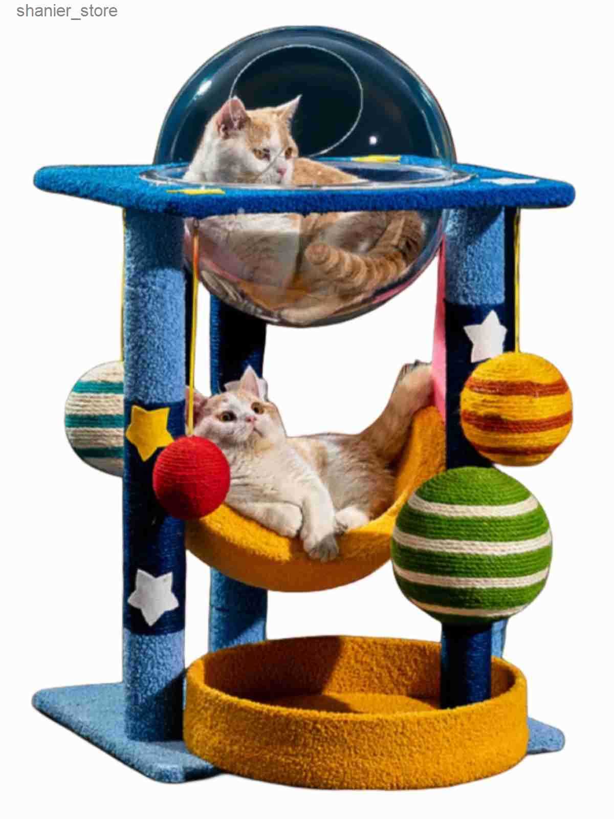 Cat Floor-to-Ceiling Cat climbing frame cat scratch board integrated wear-resistant cat frame vertical sword pole scratch column starry sky toy cat Sp