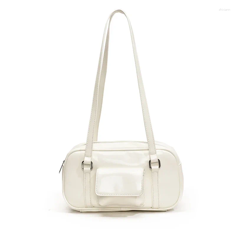 Totes Zipper Sewing Thread PU Shoulder Bags 2025 High Quality Solid Color Large Capacity Versatile Casual Simple Trendy Handbags zhanyishengli
